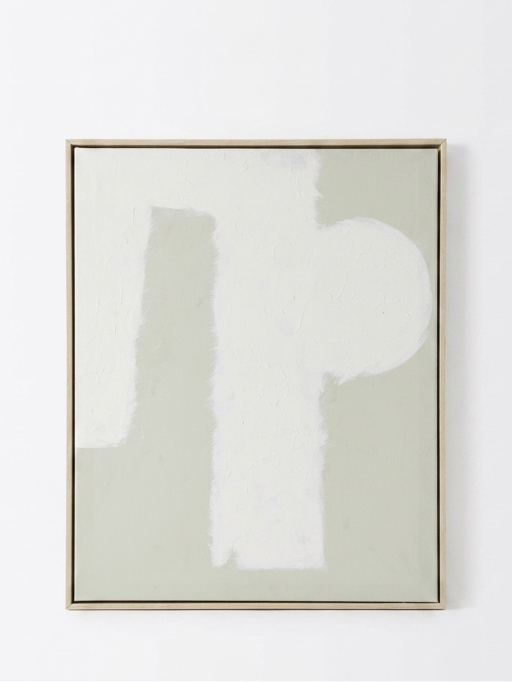Abstract Canvas Art Sand White Threshold x Studio McGee Floating Frame 16x20